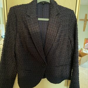 Amanda & Chelsea Navy Textured Blazer